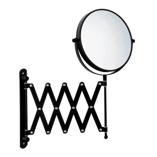 Matt black wall mounted mirror