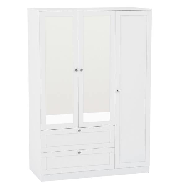 Vida Designs Altino 3 Door 2 Drawer Mirrored Wardrobe