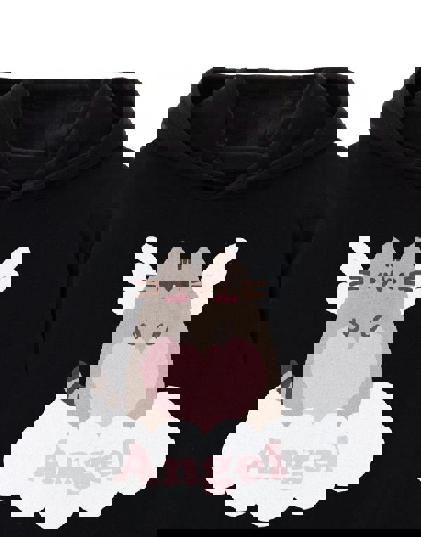 Pusheen Womens Black Angel Hoodie
