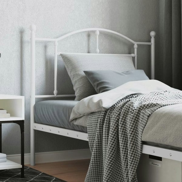 Berkfield Metal Headboard White 100 cm