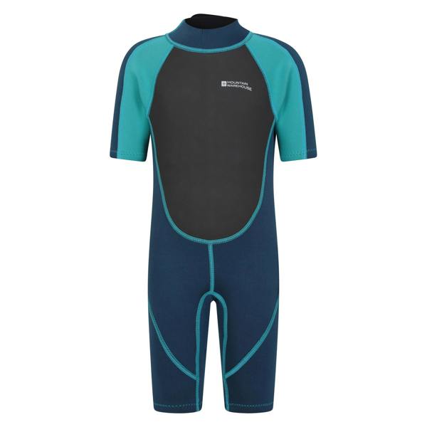 Mountain Warehouse Childrens/Kids Contrast Panel Wetsuit - Teal - 