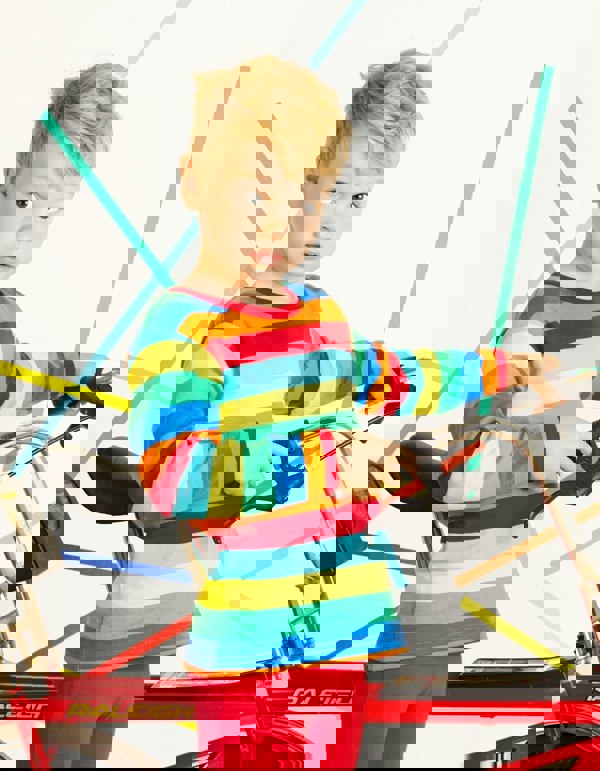 Organic Multi Stripe Long - Sleeved T-Shirt - Toby Tiger UK Retail