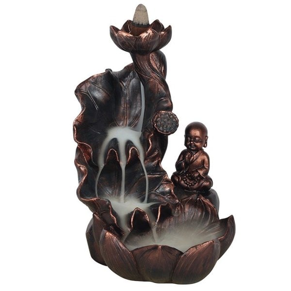 Serano Bronze Effect Buddha Backflow Incense Burner