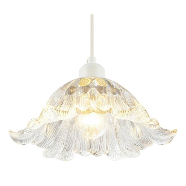 Art Nouveau Sculptural Clear Glass Pendant Ceiling Lighting Shade Image 4