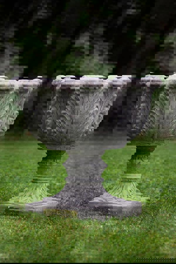 Pair of Tulip Design Stone Cast Garden Vases