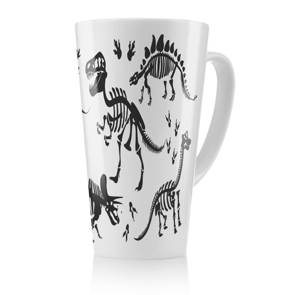 Benjamin Tate Design Stylish Dinosaur Silhouettes Designer Latte Mug