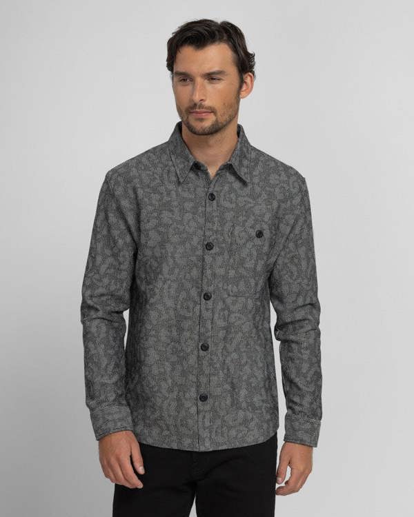 Steel & Jelly Nantwich - Leopard Jacquard Long Sleeve Shirt