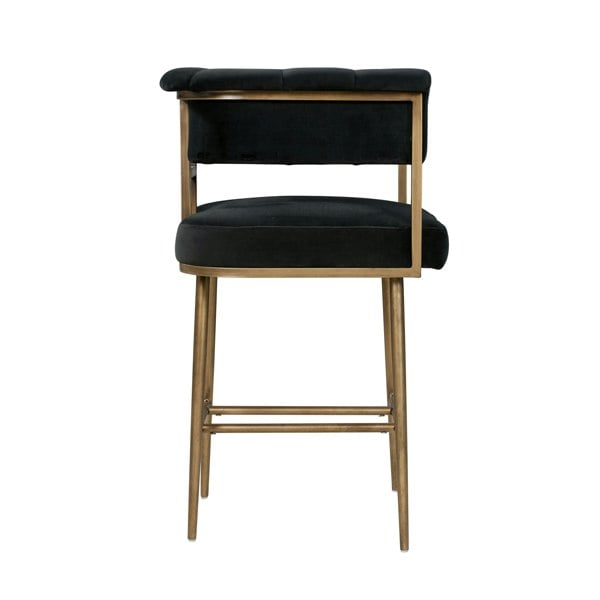 Furniture Edit Astrid Grey Velvet Counter Stool