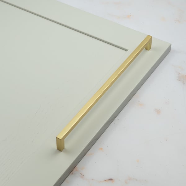 Handle & Home Satin Brass Square Handles