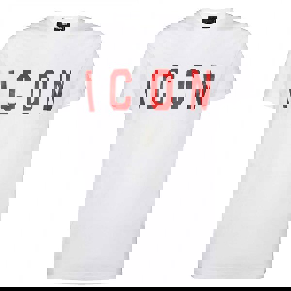 Dsquared2 ICON Red Print White T-Shirt