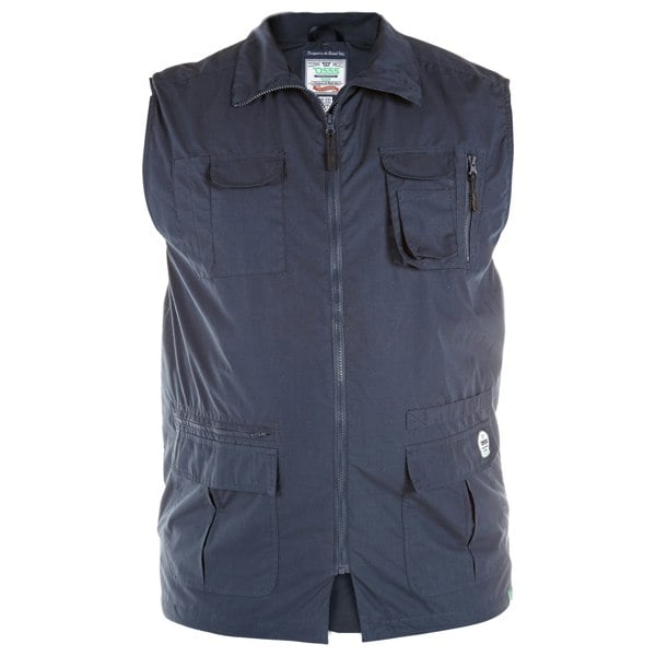 Duke Mens D555 Enzo Multi Pocket Kingsize Hunting Waistcoat - Navy