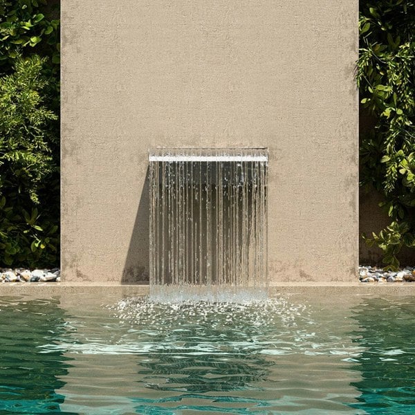 Back Entry Stainless Steel Water Blade Fountains Living and Home