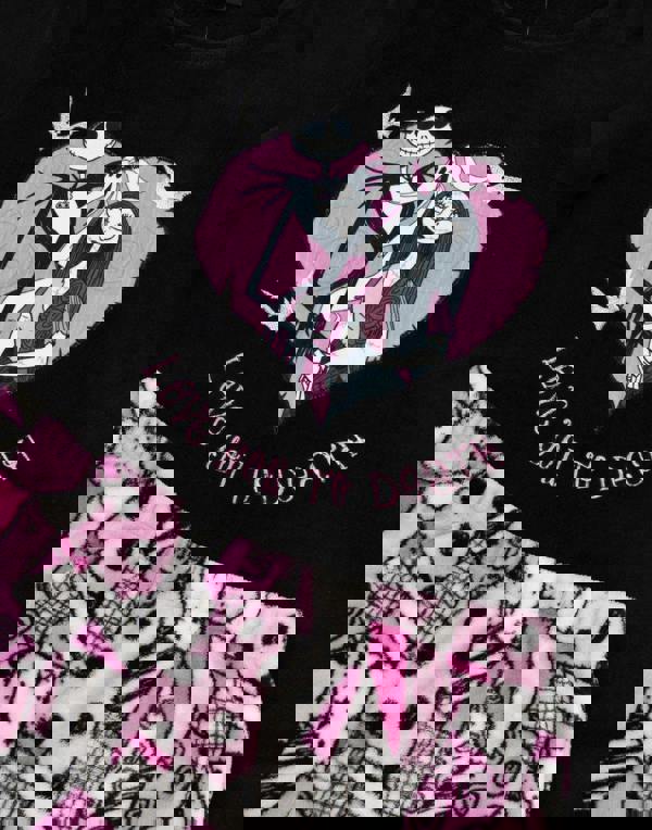 The Nightmare Before Christmas Womens Pink LOGO Long Sleeve Long Leg Pyjama Set