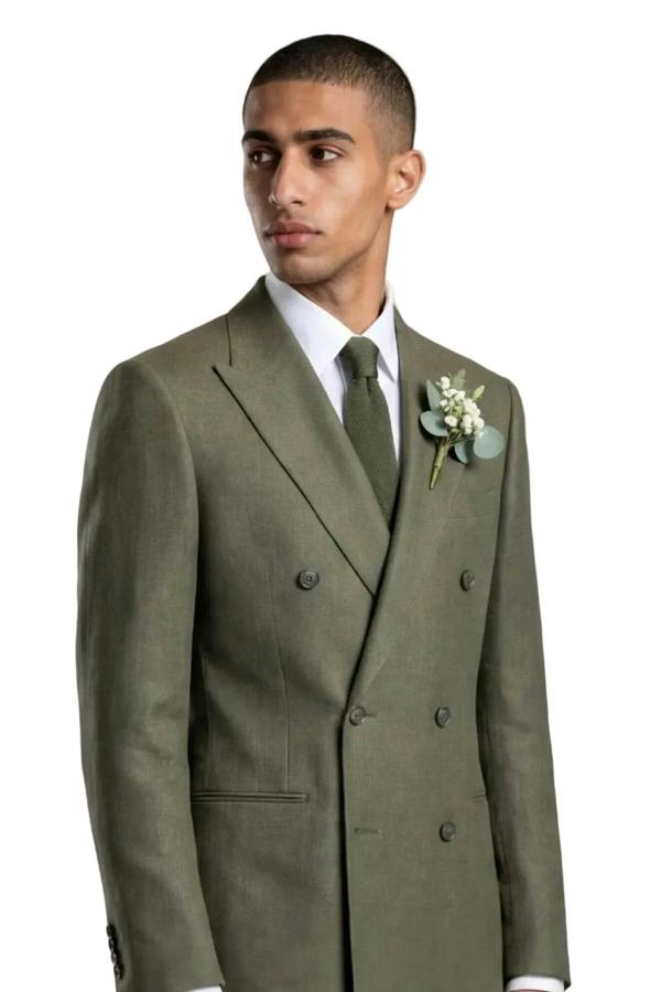 Harry Brown London Giacomo Slim Fit Double Breasted Suit Jacket
