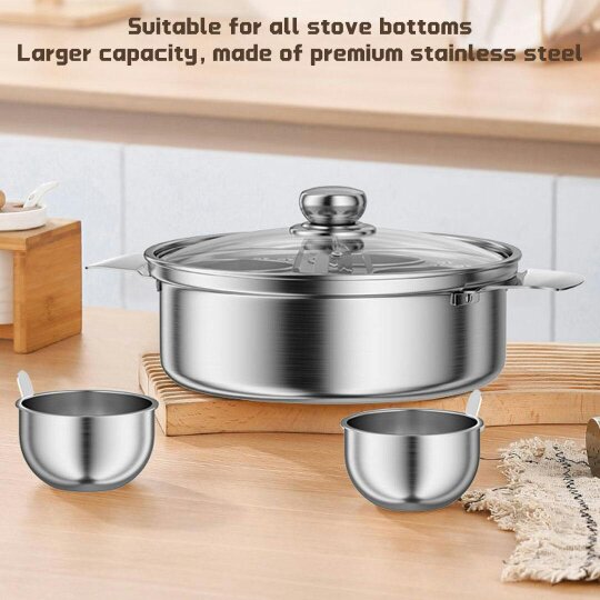 Havendro Stainless Steel Poached Egg Maker Pot Egg Poacher with 4x Bowls