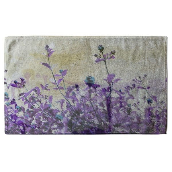 Benjamin Tate Design Purple Flowers (Bath Towel)