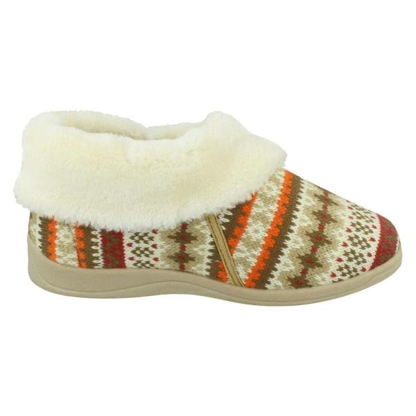 Rose Bank Ladies Rose Bank Memory Foam Aztec Print Bootee Slippers Emily