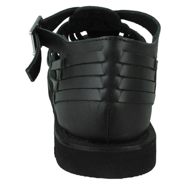 Leather Collection Mens Leather Collection Flat Weaved Sandals A0051