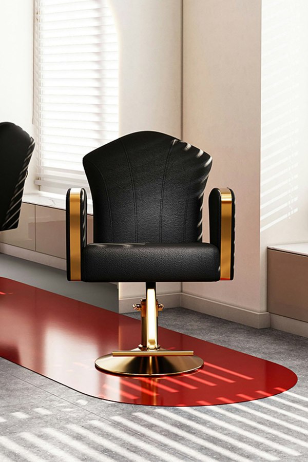 Living and Home Professional Faux Leather Swivel Salon Barber Chair Adjustable Styling Chairs