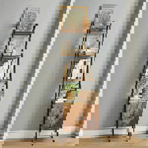 Modcraft Industrial 4-Tier Shelf Ladder with Cupboard
