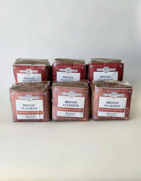 6 x 450g Whole Bronze Flaxseeds