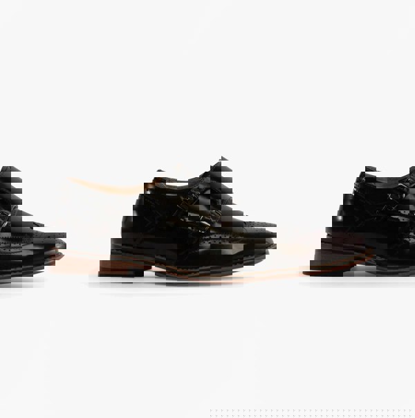 Goor JOSEPH Mens Mens Brogue Monk Shoes Oxblood