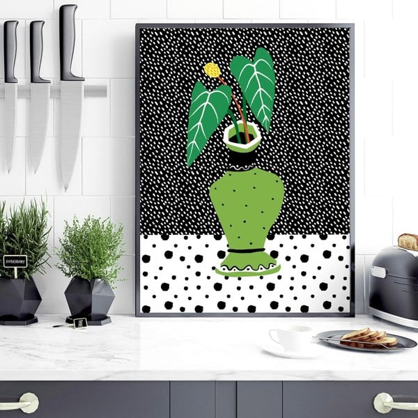 Art in the kitchen | set of 2 wall art poster prints