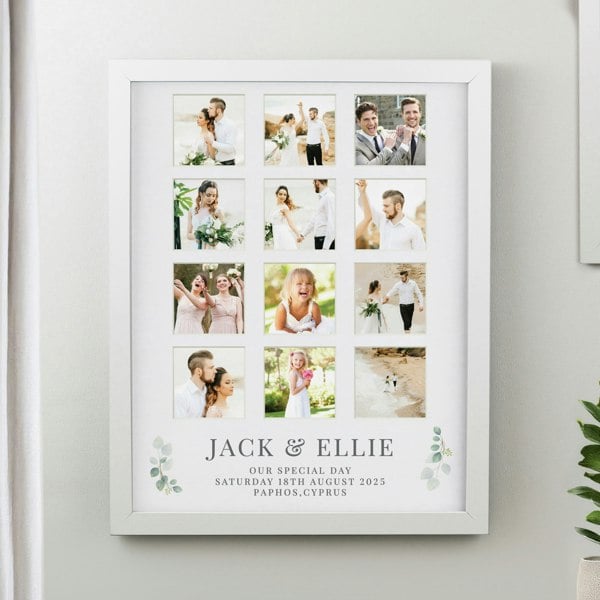 Personalised Memento Company Personalised Wedding White Multi Photo Frame