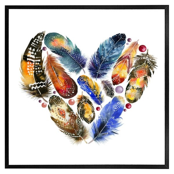 Benjamin Tate Design Boho tribal heart (picture Frame)