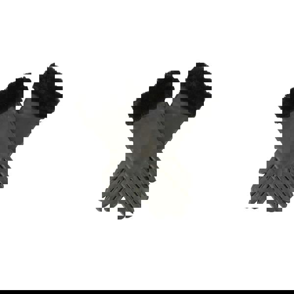 Eastern Counties Leather Womens Debbie Faux Fur Cuff Gloves - Black