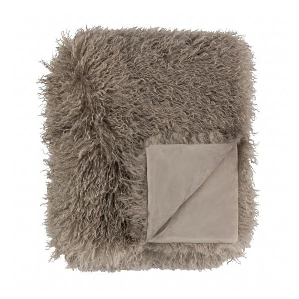Furn Rowan Faux Fur Throw - Mocha - 