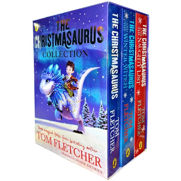 The Christmasaurus 3 Books Set by Tom Fletcher (Christmasaurus, The Naughty List, The Winter Witch)