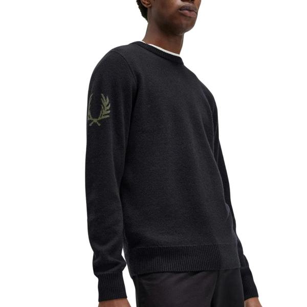 Fred Perry Laurel Wreath Knit Black Jumper S