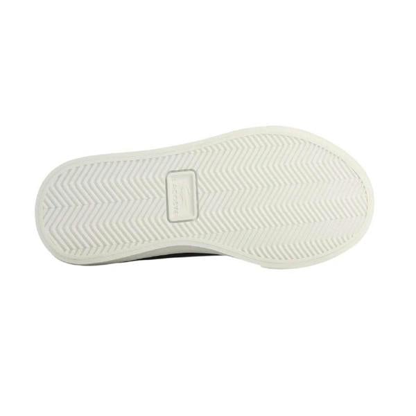 Lacoste Mens Lerond Set Croc Leather Flat Trainers - Navy/White - 