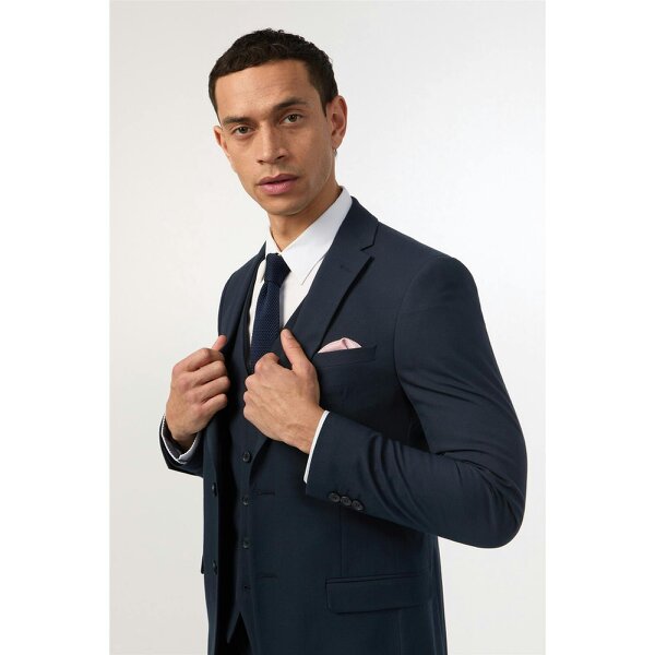 Limehaus Slim Fit Navy Stretch Jacket