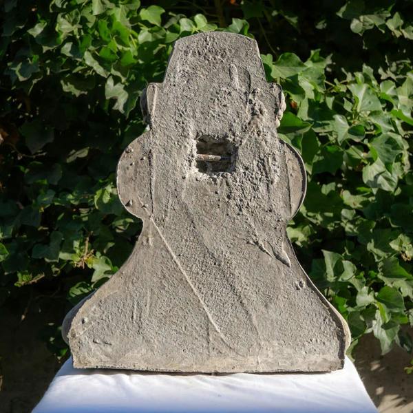Extra Large Stone Cast Long Hair Female Mayan Goddess inspired Wall Plaque