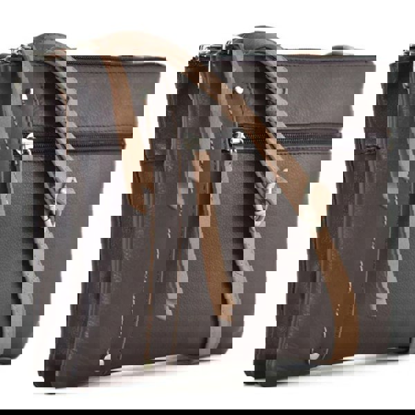 Mala Leather Orta Classic Leather Two Tone Double Pocket Cross Body Bag