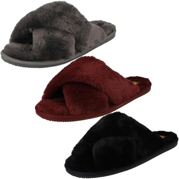 Clarks Ladies Clarks Cross Detailed Mule Slippers Dream Lux