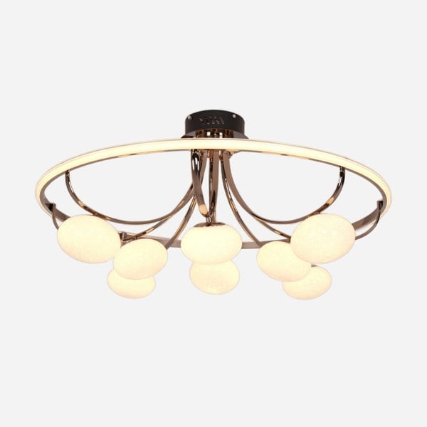 Lightsin Contemporary Iron Aluminum LED Ceiling Light with Marble Glass Lightsin UK 