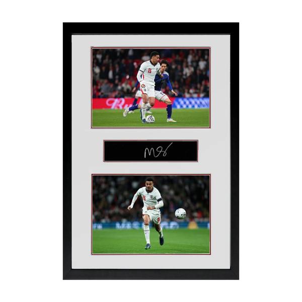 Morgan Rogers Signed England Plaque Iconic Frame