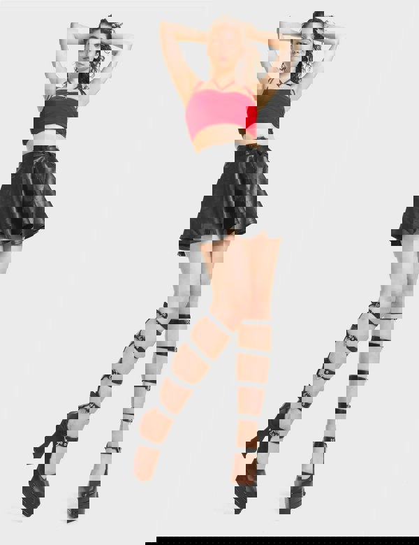 Lamoda Sweet Talking Woman Platform Knee High Boots Black PU, Stylish Tall Boots