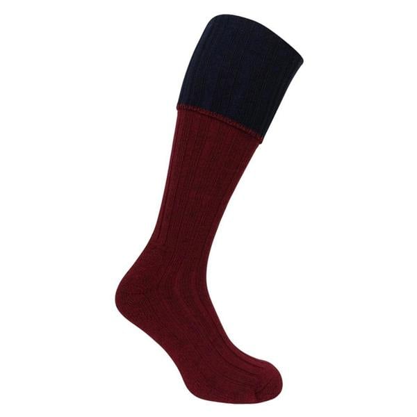 Hoggs of Fife Contrast Turnover Top Stockings perfect knee length socks to wear with breeks and wellingtons