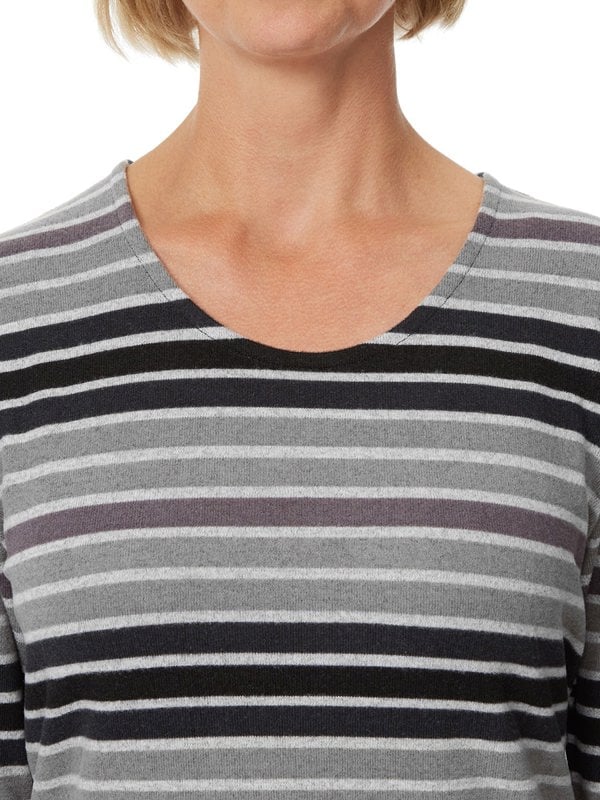 PennyPlain Striped Top  - Black