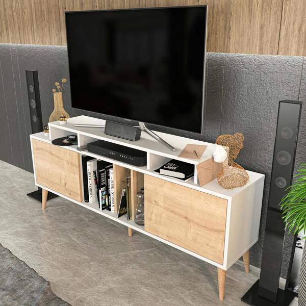 Decorotika Char Modern Tv Stand TV Cabinet for TV's up to 72"