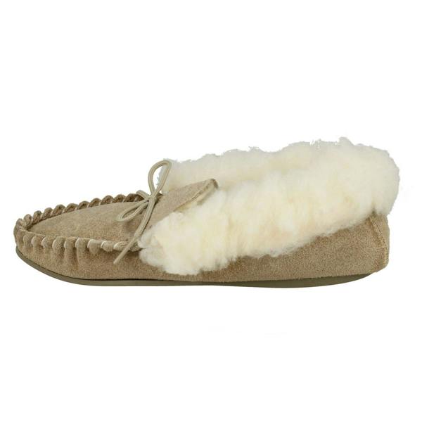 Spot On Ladies Spot On Slip On Slippers Real Suede Moccasin