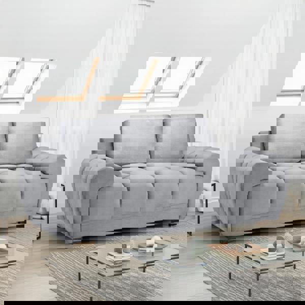 Furnishings For Less Zura Plush Fabric Large 2 Seater Sofa | Cream, Grey or Mocha