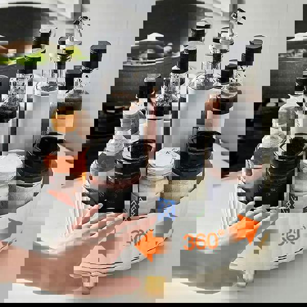 Living and Home 28CM All-purpose Turntable-style Material Storage Spinning Fruit Plate Skincare Cosmetic Organizer