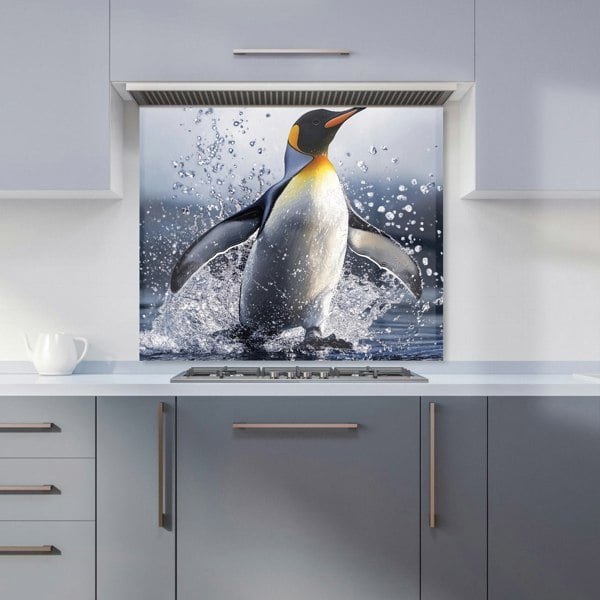 Warren Reed - Designer Regal Penguin in a Watery Burst Kitchen Splashback