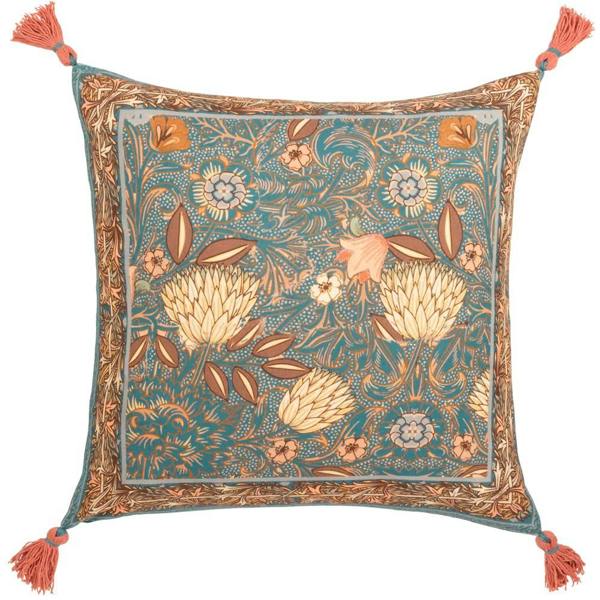 Wylder Bolais Tassel Rectangular Cushion Cover - Blue