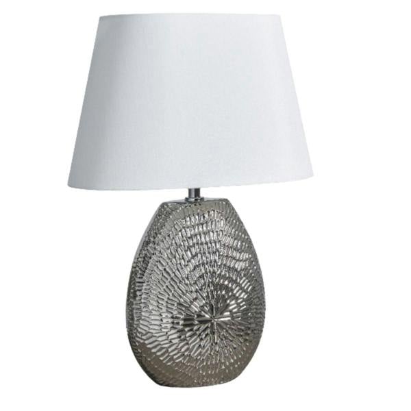 Caitlin Small Silver Ceramic Table Lamp